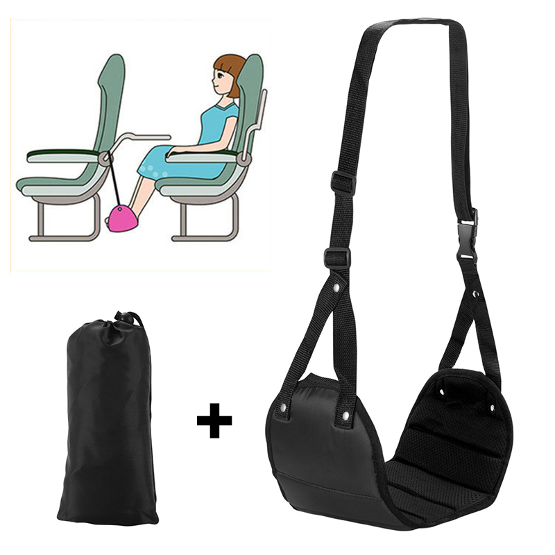 Travel Accessories Long Flight - ポータブル調節可能なフットレストハンモック飛行機旅行長距離飛行バス電車オフィス旅行アクセサリー脚レストフットスリング