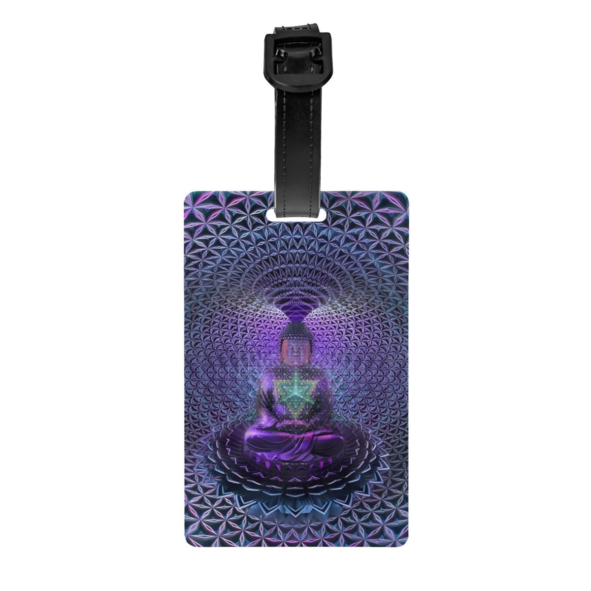 Travel Accessories India - パーソナライズされた旅行かばんラベル,インド曼荼羅禅仏,プライバシー保護