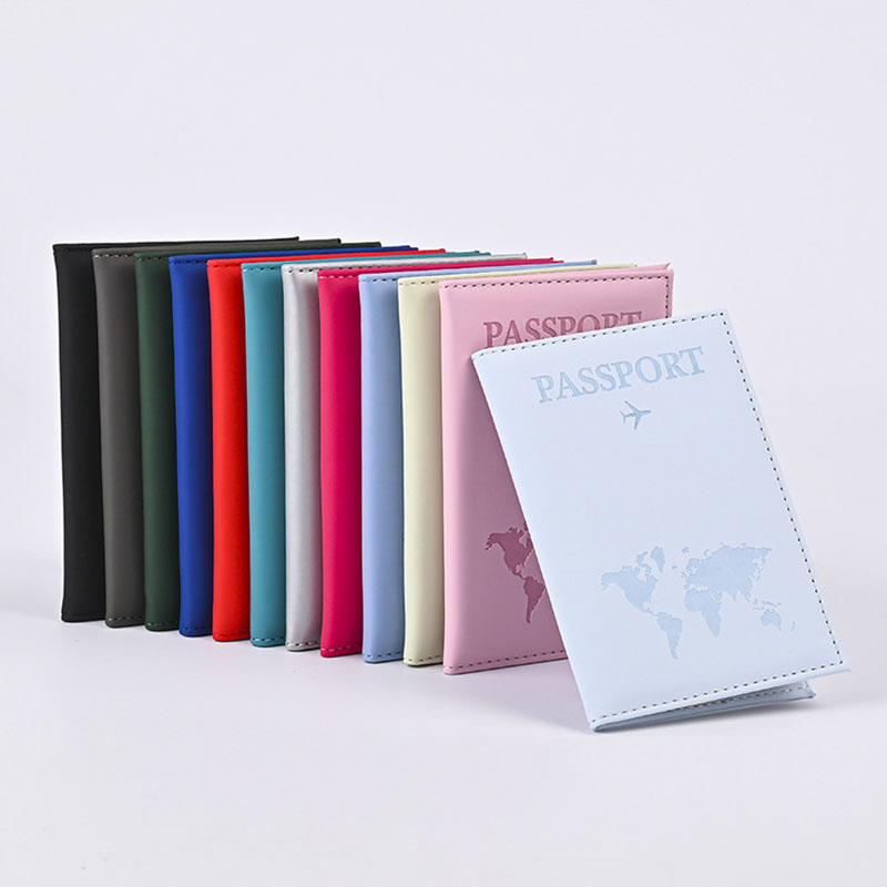 Travel Accessories India - 恋人世界地図パスポートカバーホットスタンピングシンプルな飛行機女性男性旅行パスポートケースホルダーファッションウェディングギフト
