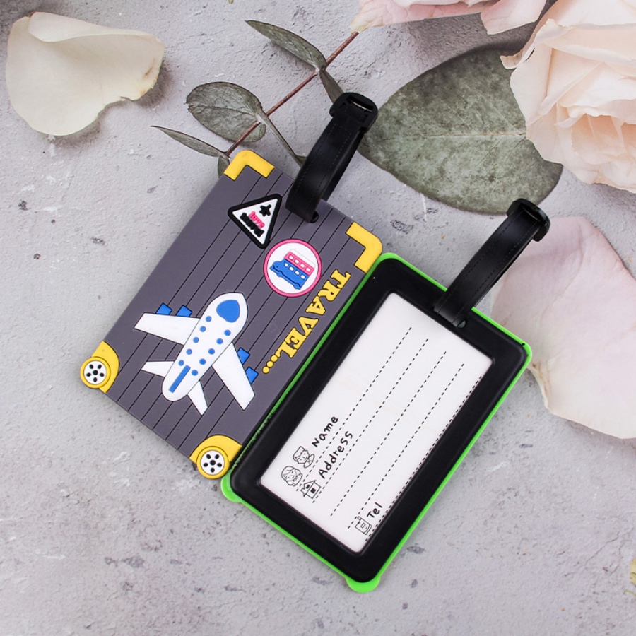 ソフト PVC 荷物タグ飛行機パターンかわいい荷物タグクリエ - Travel Accessories India のレビューと価格