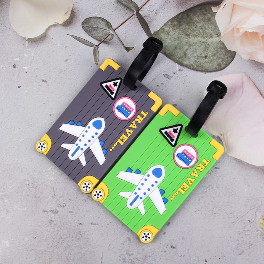 ソフト PVC 荷物タグ飛行機パターンかわいい荷物タグクリエ - Travel Accessories India のレビューと価格