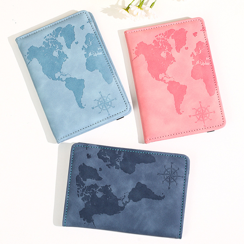 新しい地図プリントパスポートホルダーレザーパスポートカバーパ - Travel Accessories India のレビューと価格
