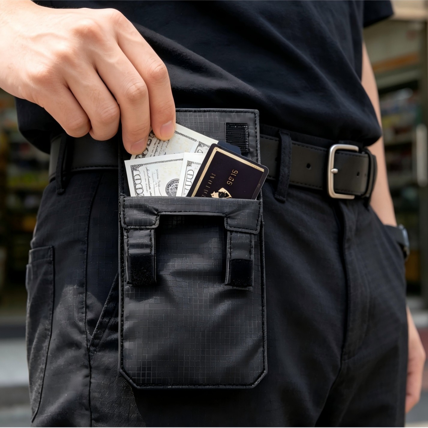 旅行用、隠しポケット付きウエストポーチ、盗難防止パスポートホ - Travel Accessories Wallet のレビューと価格