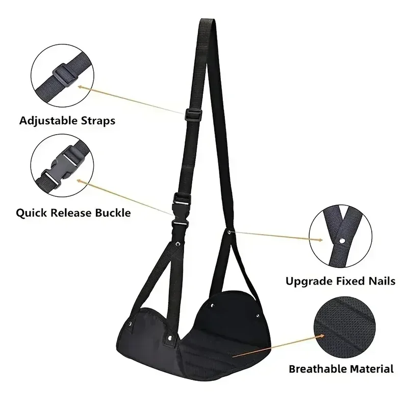 ポータブル調節可能なフットレストハンモック飛行機旅行長距離飛 - Travel Accessories Long Flight のレビューと価格