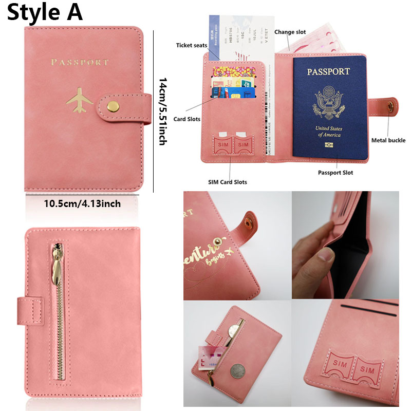レザーパスポートホルダーカバーケース、旅行必需品、クレジット - Travel Accessories Wallet のレビューと価格