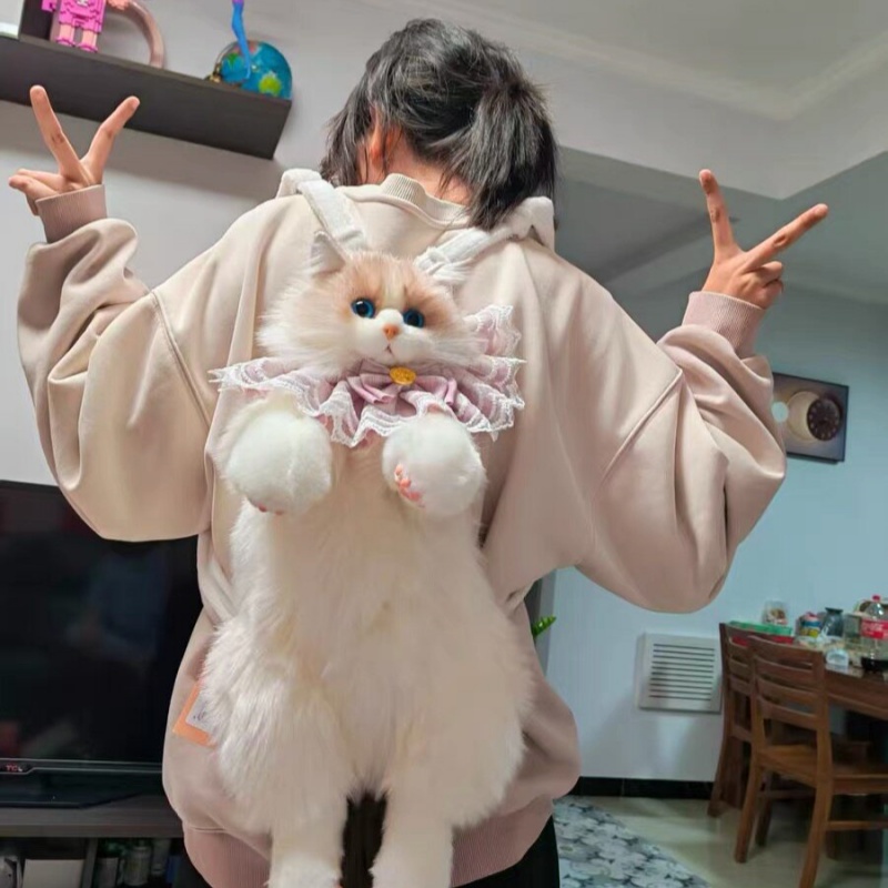 2026年新入荷 ラグドール猫ぬいぐるみバックパック 可愛い - Travel Accessories Ideas のレビューと価格