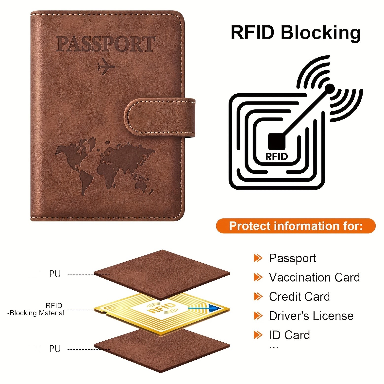 パスポートホルダー、クレジットカードスロットと搭乗券スロット - Travel Accessories Wallet のレビューと価格