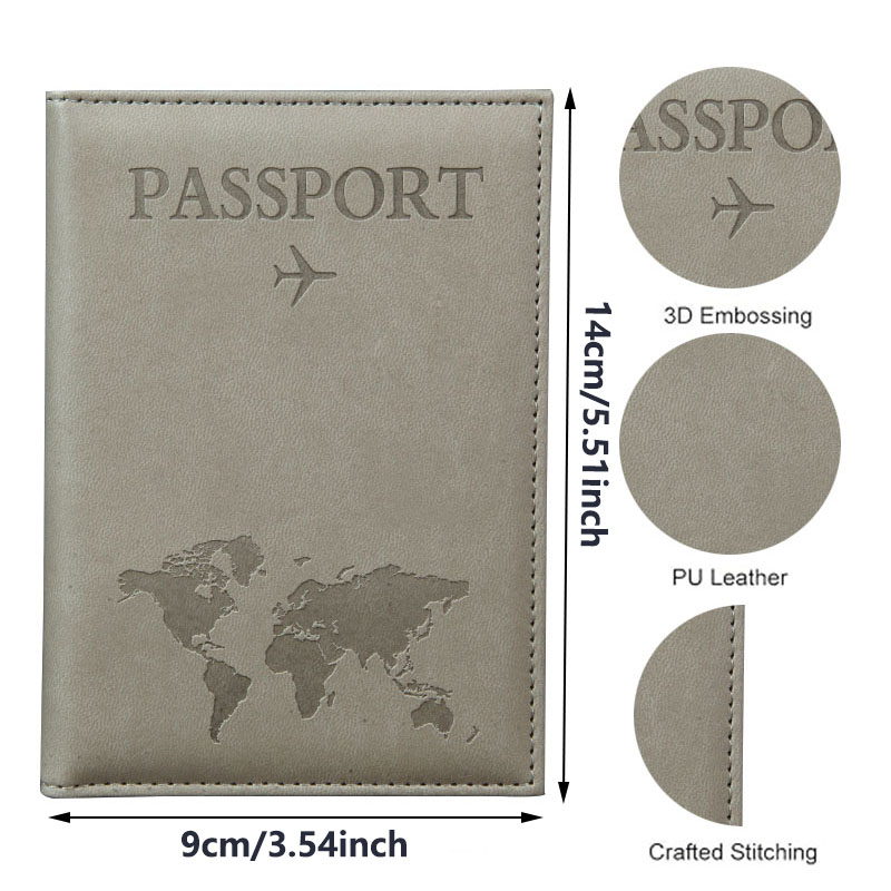 恋人世界地図パスポートカバーホットスタンピングシンプルな飛行 - Travel Accessories India のレビューと価格