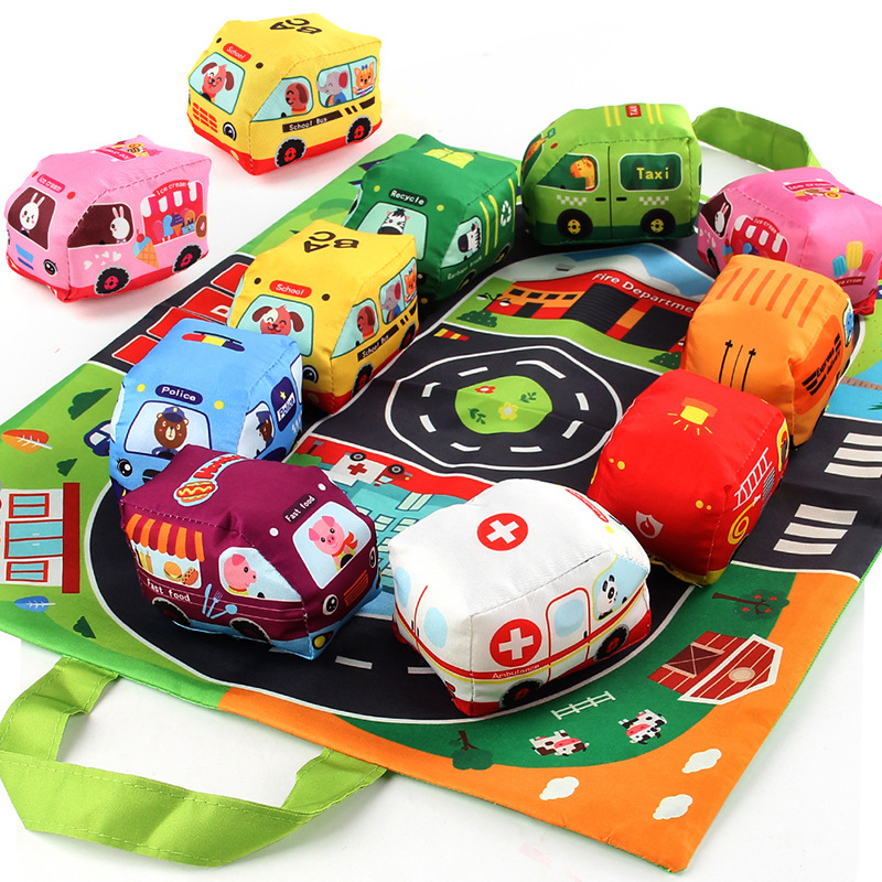 赤ちゃん用の柔らかい生地の車のおもちゃ - 破れにくい布製の - Travel Accessories Baby のレビューと価格